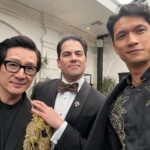 Harry Shum Jr. Instagram - Unofficial welcoming pose and giving love to 🇵🇭 A custom Modern Chinoy Barong with a stunning Pinay serving up the theme just right for the GOLD GALA. A spectacular night with spectacular people! Congrats to all the honorees for their contribution in moving the needle forward for the AAPI community. A toast to the hard working folks @goldhouseco & @bingchen for hosting the first of many! #goldgala #A100 #aapiheritagemonth Threads: @vintagallery Styled by: @warrenalfiebaker & @shelbyrabara Vibiana