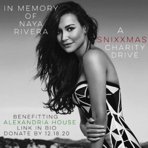 Harry Shum Jr. Instagram - She had a giant heart and never let Christmas (Snixxmas) go by without finding ways to help another in need. I miss her. In honor of our friend Naya Rivera, we started a GoFundMe to raise funds for a charity Naya cared very deeply about, Alexandria House in Los Angeles. Lets give back to those in need and help us continue the legacy of Snixxmas! @alexandriahousela #Snixxmasgivesback