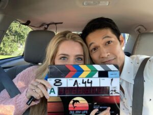 Harry Shum Jr. Instagram - BTS: Behind the Scenes fun for @allmylifemovie releasing in theaters tomorrow December 4th! (PVOD later this month) We hope you enjoy it as much as we enjoyed making it! #allmylifemovie #allmylife  #newmovie @universalpictures