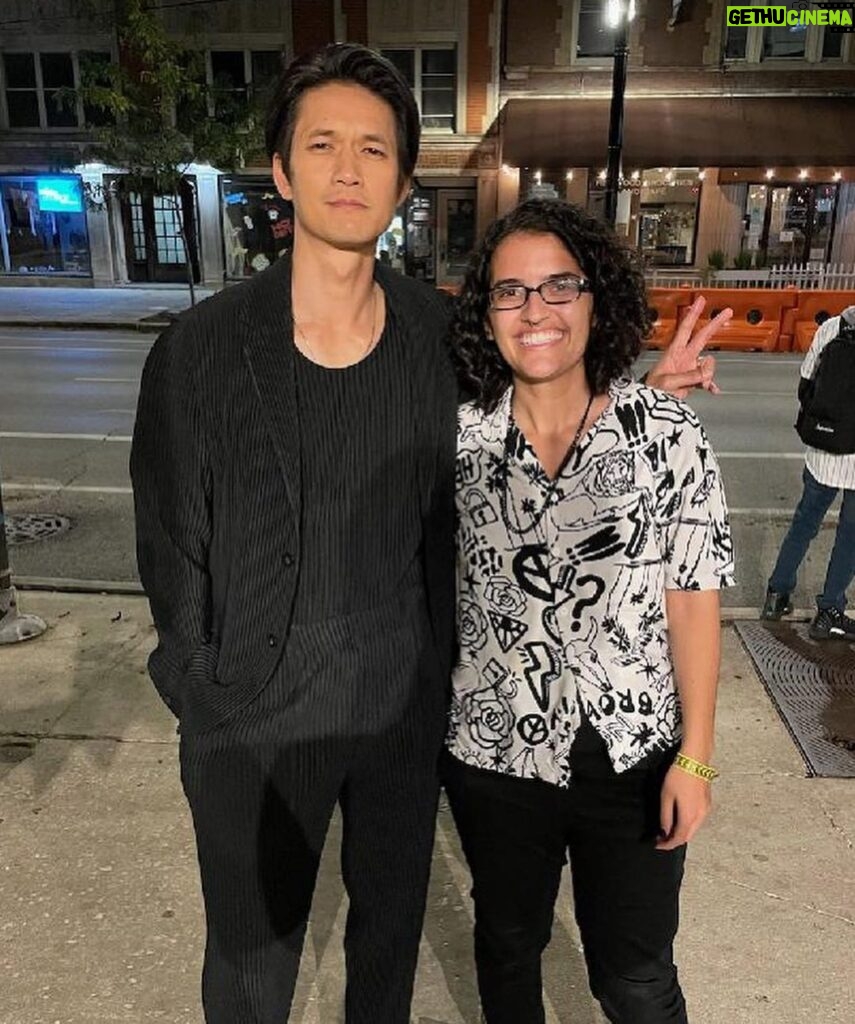 Harry Shum Jr. Instagram - Fun times touring Chicago promoting BSI! Thank you to everyone who put together such a fun trip. Great meeting some very kind fans who I deeply appreciate. Hearing your theories about the film got me 😱 You can preorder #BroadcastSignalIntrusion on @appletv now! P.S. Also speaking to David @dangomavisuals in the 8th pic-was a joy to hear how passionate he is about cinematography and being a fan of @wongfupro @wongfuphil @thewesleychan work. Hire him the next time you’re in Chi fellas. #chifilmfest Chicago, Illinois