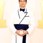 Harry Shum Jr. Instagram - Oscar day! Fresh custom suit by @adeam @theacademy Stylist: @warrenalfiebaker Designer: @adeam Grooming: @sonialeeartistry Watch: @omega Shoes: @louboutinworld