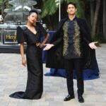 Harry Shum Jr. Instagram - Unofficial welcoming pose and giving love to 🇵🇭 A custom Modern Chinoy Barong with a stunning Pinay serving up the theme just right for the GOLD GALA. A spectacular night with spectacular people! Congrats to all the honorees for their contribution in moving the needle forward for the AAPI community. A toast to the hard working folks @goldhouseco & @bingchen for hosting the first of many! #goldgala #A100 #aapiheritagemonth Threads: @vintagallery Styled by: @warrenalfiebaker & @shelbyrabara Vibiana