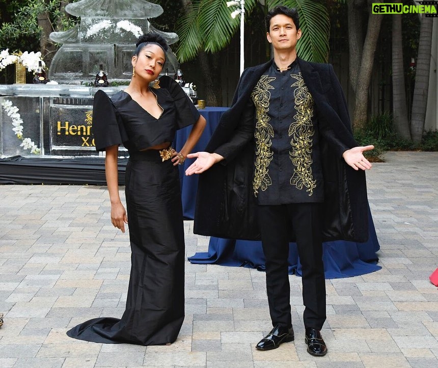 Harry Shum Jr. Instagram - Unofficial welcoming pose and giving love to 🇵🇭 A custom Modern Chinoy Barong with a stunning Pinay serving up the theme just right for the GOLD GALA. A spectacular night with spectacular people! Congrats to all the honorees for their contribution in moving the needle forward for the AAPI community. A toast to the hard working folks @goldhouseco & @bingchen for hosting the first of many! #goldgala #A100 #aapiheritagemonth Threads: @vintagallery Styled by: @warrenalfiebaker & @shelbyrabara Vibiana