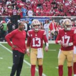 Harry Shum Jr. Instagram - Poetic season not only for Brock Purdy but for the whole @49ers organization!!! Last pick in the draft to the SUPERBOWL!! I did lose some years watching the first half tho 😭 #FTTB #DoItForTheBay Levi's Stadium