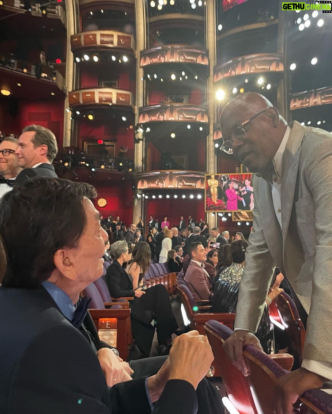 Harry Shum Jr. Instagram - I had the pleasure of hanging with @thejameshong @theacademy who is now my fav grandpa. From his googly eyed tux, to dancing for the crowd, to him whispering in my ear to cradle him and sing him a lullaby during an interview, to having @samuelljackson fanboying over him on how he is going to catch up to his IMDB filmography count, to him eating his self packed sandwich and pre-cut apples during the ceremony, to sipping on a martini (that he went to the bar and ordered himself) and to finally seeing him with an Oscar just made my damn night. He’s a national treasure. 94 and living his best life.