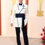 Harry Shum Jr. Instagram - Oscar day! Fresh custom suit by @adeam @theacademy Stylist: @warrenalfiebaker Designer: @adeam Grooming: @sonialeeartistry Watch: @omega Shoes: @louboutinworld