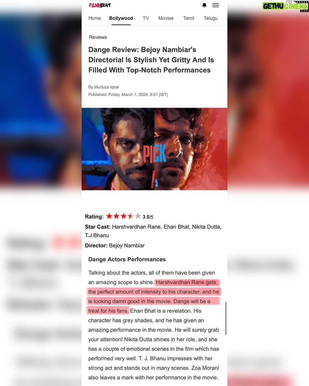 Harshvardhan Rane Instagram - Thank you to the sculptor/teacher/boss/master/saviour @bejoynambiar Sir! For 1. Showing me my characters smile (he discussed 19 types of smiles and chose one for Xavier) 2. Giving me a reason for why Xavier is holding back and how much can you push him! 3. Explaining to me what is xavier’s dominant emotion and how does he diffuse a surge. 4. Telling me which mythology character does xavier resemble and how can we set him up in this vibrant new world. 5. Giving me the logic behind his research paper on treating depression. …this list is endless Sir, i can thank you all day, but when i read a review which sounds like how you sounded 2 years ago on a phone call and innumerable character arch discussions, i cant help but tell people the kind of detailing you do for each character, each shot, each beat! Forever fan! Pali and now Xavier!