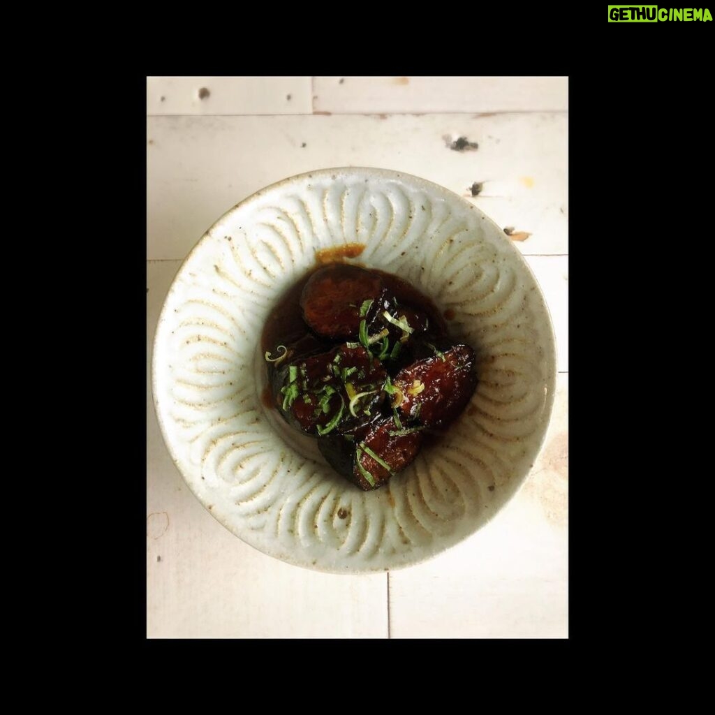 Haruma Miura Instagram - 茄子の味噌焼き🍆