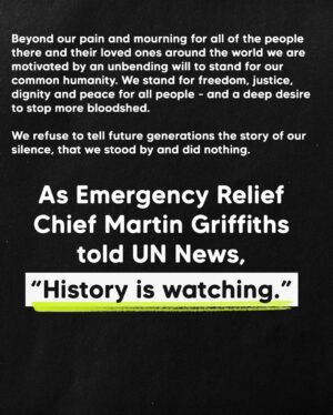 Hasan Minhaj Instagram - Cease-Fire Now @potus. The 🌎 is watching.