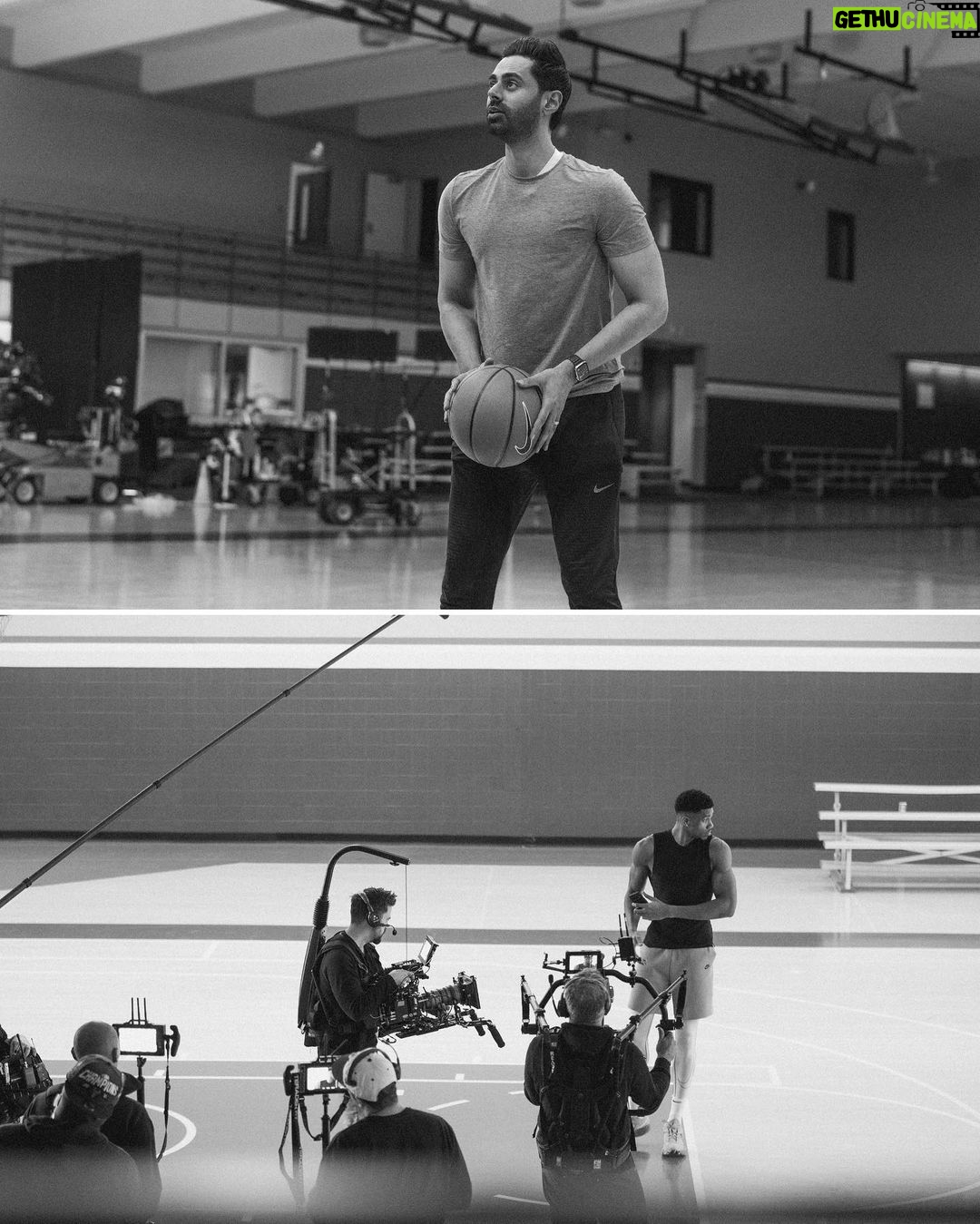 Hasan Minhaj Instagram - What I lack in athleticism, I make for with mind games. Tried beating @giannis_an34 at a game of HORSE. Click the link in bio to check out the full BTS.