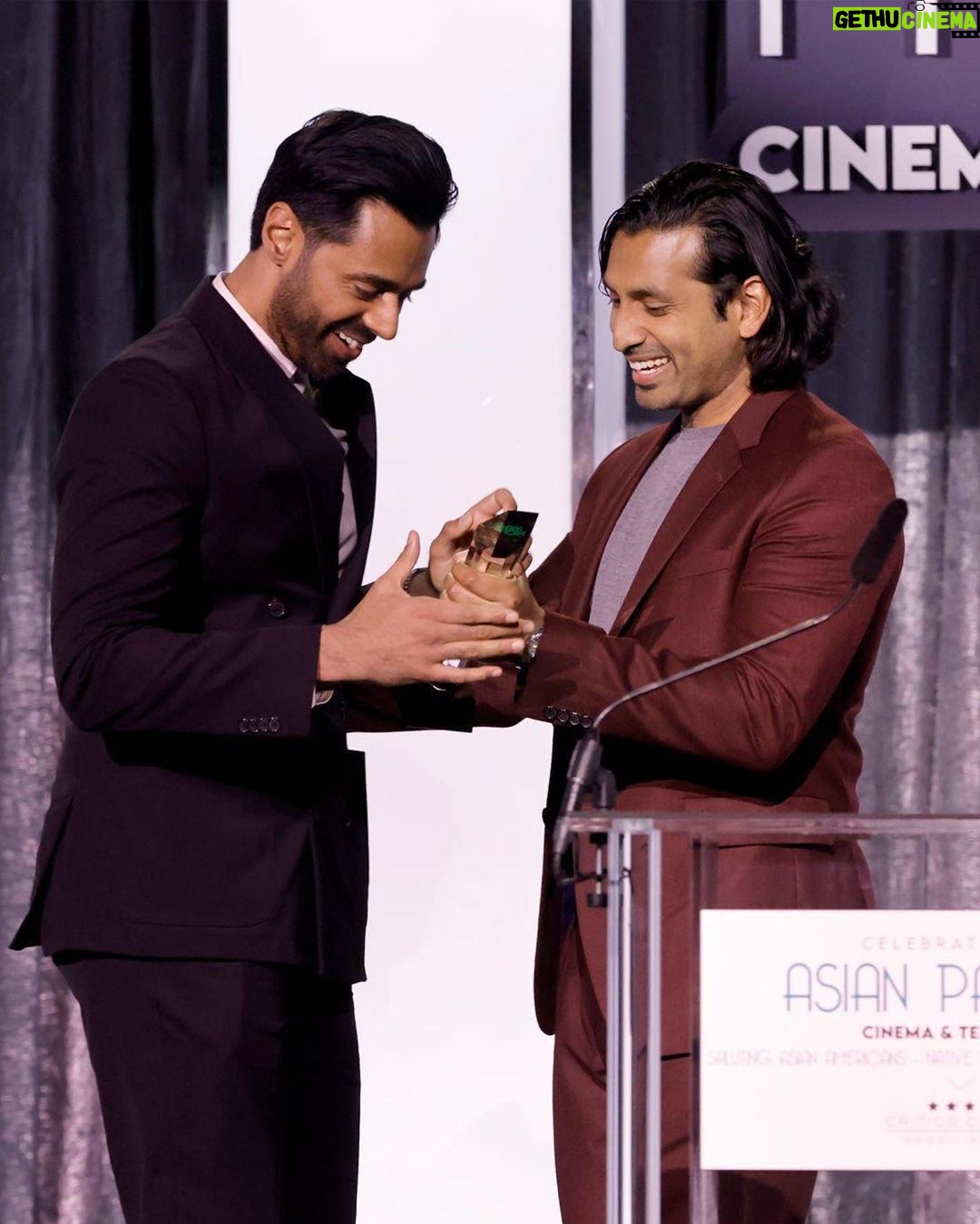 Hasan Minhaj Instagram - Thank you to the Critics Choice for honoring “The King’s Jester”. I’m so glad that I won this award and @ronnychieng didn’t. TY to @prashanthvenkat and @babin for producing and directing the special! Los Angeles, California