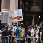 Hasan Minhaj Instagram – Got a lil’ passionate in line today #SAGAFTRASTRONG #WGASTRONG New York, New York