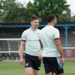Hero Fiennes Tiffin Instagram - This last month or so has been surreal. Penultimate episode of @socceram with @kreptandkonan and @neilrazorruddock25 Then met the man himself @declanrice at the last home game of the season, before being asked by the amazing @westham staff if I want to come train with the boys at rush green and maybe play in the @tst7v7 tournament in NC (silly question). I had the time of my life out there. I’ve grown up watching all these guys play for the club I love, and they say never meet your idols, but these boys have exceeded any expectations I could’ve had of them. I also had tickets to Prague for the final so spent 24 hours at home, before waiting at Gatwick airport for 5 hours as the flight was delayed and would’ve got us in around full time. So we bit the bullet and joined the rest of the boys at a pub back home to watch the game. And what a game it was. Bubbles didn’t fade, fortunes didn’t hide, West Ham are massive, Bowens on fire, and I am one lucky lad. ⚒️❤️ Huge thank you to @socceram @westham staff and players @tst7v7