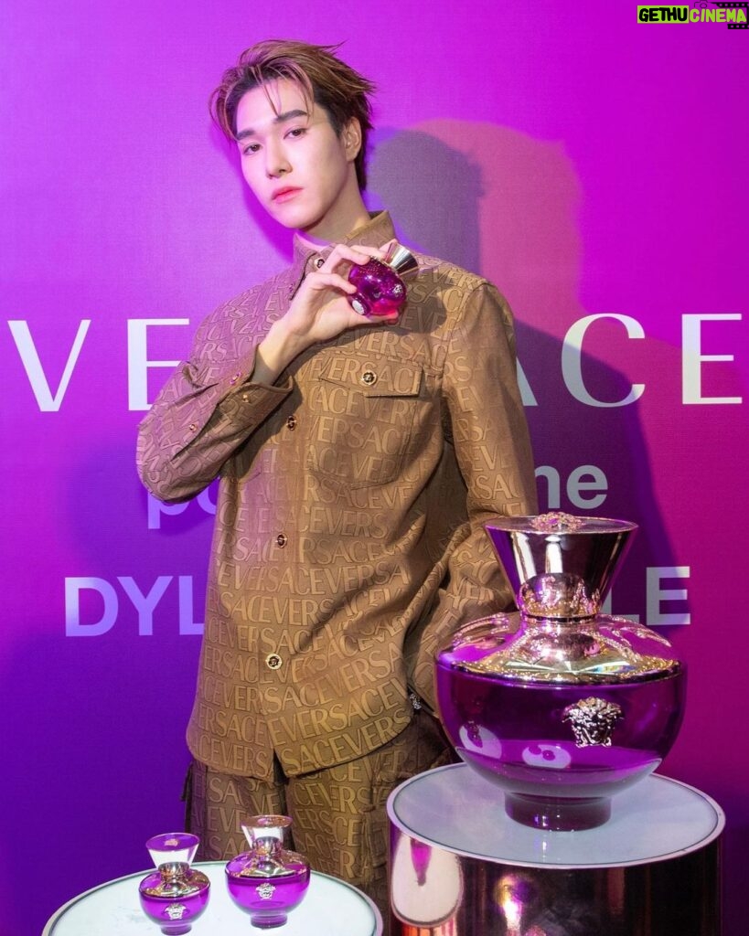 Hirunkit Changkham Instagram - Thank you Malaysia! I'm very happy to be back with Versace Dylan Purple. 💜 You're the sweetest. 💜 #DylanPurplexNani #VersaceFragrances #VersaceDylanPurpleMY #VersaceDylanPurpleTH @sephoramy @thaisephora