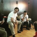 Houman Seyyedi Instagram - تمرين نويد با كارن همايونفر عزيز و رضا كولقاني جان سر صحنه خشم و هياهو