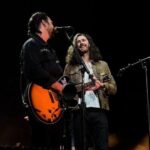 Hozier Instagram - Sincere thank you to the outrageously talented @noahkahanmusic for having me in Nashville to sing with him one of my favourite of his songs the other evening. This man honours me with his kindness and totally uplifts me with his work and approach to music and performance, I'm grateful for memories like this and for artists like him. Big love 🖤 🎥 @daphlens Ascend Ampitheater Nashville