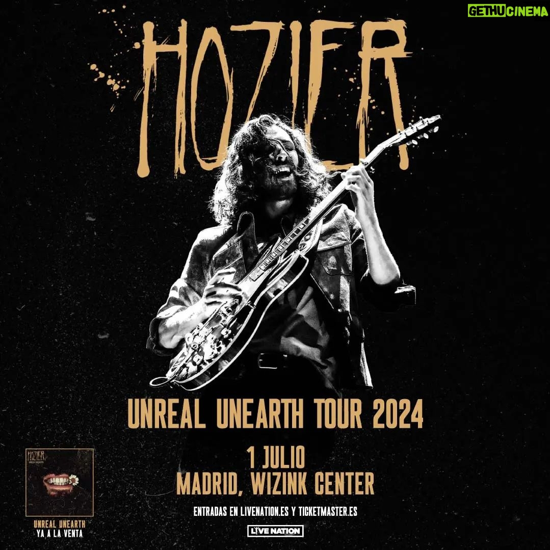 Hozier Instagram - Very excited to return to Madrid and play songs from the new album next July! Tickets are on sale December 4th, 10am CET. See you then! 🖤 Wizink Center
