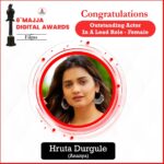 Hruta Durgule Instagram - 6th Majja Digital Awards Film Congratulations @hruta12 🎉 Outstanding Actor In A Lead Role Female - Ananya #6thmajjadigitalawards #itsmajja #majjaawards