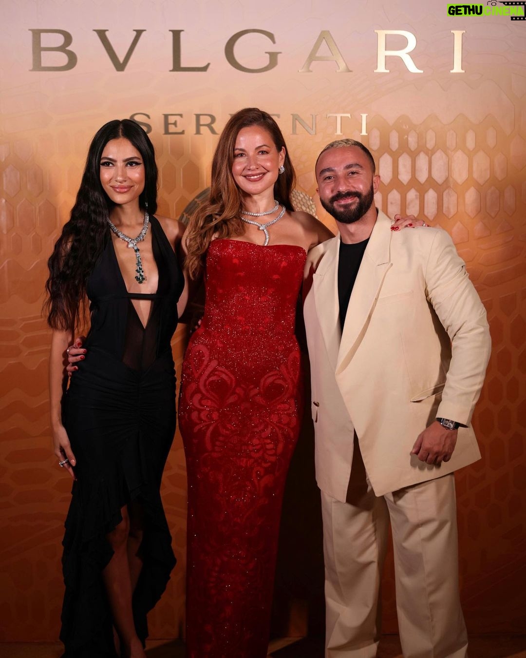 Huda ElMufti Instagram - @bulgari 75’s anniversary #serpenti ✨🐈⬛✨ Styled by @mohamedashraff Jewelry: #BulgariHighJewelry Makeup: @sharriftamyous