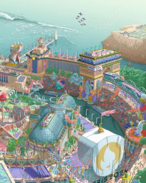 Hugo Travers Instagram - L’affiche officielle des Jeux Olympiques et Paralympiques 2024 est sortie ⬆️ @paris2024 

✏️ L’auteur : le dessinateur Ugo Gattoni