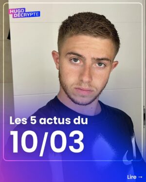 Hugo Travers Instagram - 🚨 En 1 minute, votre résumé de l’actualité du jour 🚨
.
📧 Pour suivre la newsletter : https://hugodecry.pt/newsletter
.
🍿 Pour suivre l’actu culture : @hugodecrypte.pop
.
🏋️ Pour suivre l’actu sport : @hugodecrypte.sport
.
SHOUTOUT à @athyna.e et @hectorbassis pour leur participation au débat !
.
Tous les jours, on met en avant deux participants du débat. Pour participer : like + débat En commentaire.
.

Pensez-vous que les émissions diffusées sur Twitch dépasseront bientôt les émissions de télévision ? 🧐
.
Commentez oui/non/sans opinion suivie de vos éventuels arguments, résultats dans l’édition de demain !
.

Couverture : ©Michou 
Actu 1 : France Bleu, Le Monde, Ouest-France
Actu 2 : Libération, Courrier International, Le HuffPost
Actu 3 : 20 Minutes, BFM, La Dépêche 
Actu 4 : SudInfo, French TwitchOffice
Actu 5 : France 24, Le Monde, Le Point