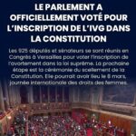 Hugo Travers Instagram – 🚨C’est officiel : l’inscription de l’avortement dans la Constitution a été adoptée par le Parlement. 

780 élus ont voté pour et 72 ont voté contre. 

La France devient le 1er pays au monde à inclure l’avortement dans sa loi suprême.