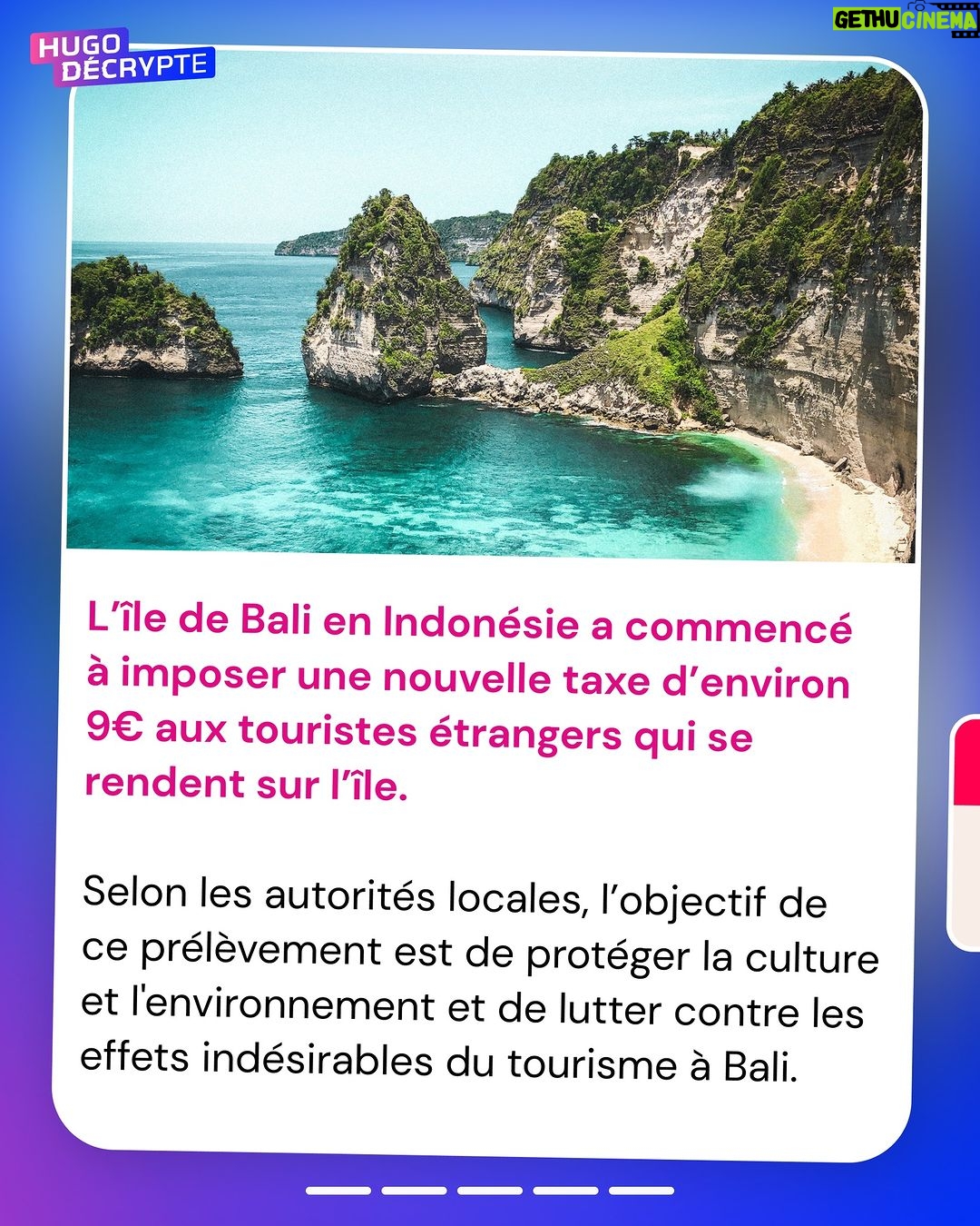 Hugo Travers Instagram - 🚨 En 1 minute, votre résumé de l’actualité du jour 🚨 . 📧 Pour suivre la newsletter : https://hugodecry.pt/newsletter . 🍿 Pour suivre l’actu culture : @hugodecrypte.pop . 🏋️ Pour suivre l’actu sport : @hugodecrypte.sport . SHOUTOUT à @pedrogrande111111 et @random567z pour leur participation au débat ! . Tous les jours, on met en avant deux participants du débat. Pour participer : like + débat En commentaire. . Comprenez-vous la mise en place de la taxe aux touristes étrangers à Bali ? 🧐 . Commentez oui/non/sans opinion suivie de vos éventuels arguments, résultats dans l’édition de demain ! . Cover : ©Abaca Actu 1 : Le Monde, Franceinfo, France 24 Actu 2 : ©Abaca I HuffPost, Le Monde, TF1 Actu 3 : ©Abaca I Ouest-France, Libération, HuffPost Actu 4 : © France Identité | Le Parisien, Franceinfo, TF1 Actu 5 : Libération, Le Parisien, Franceinfo