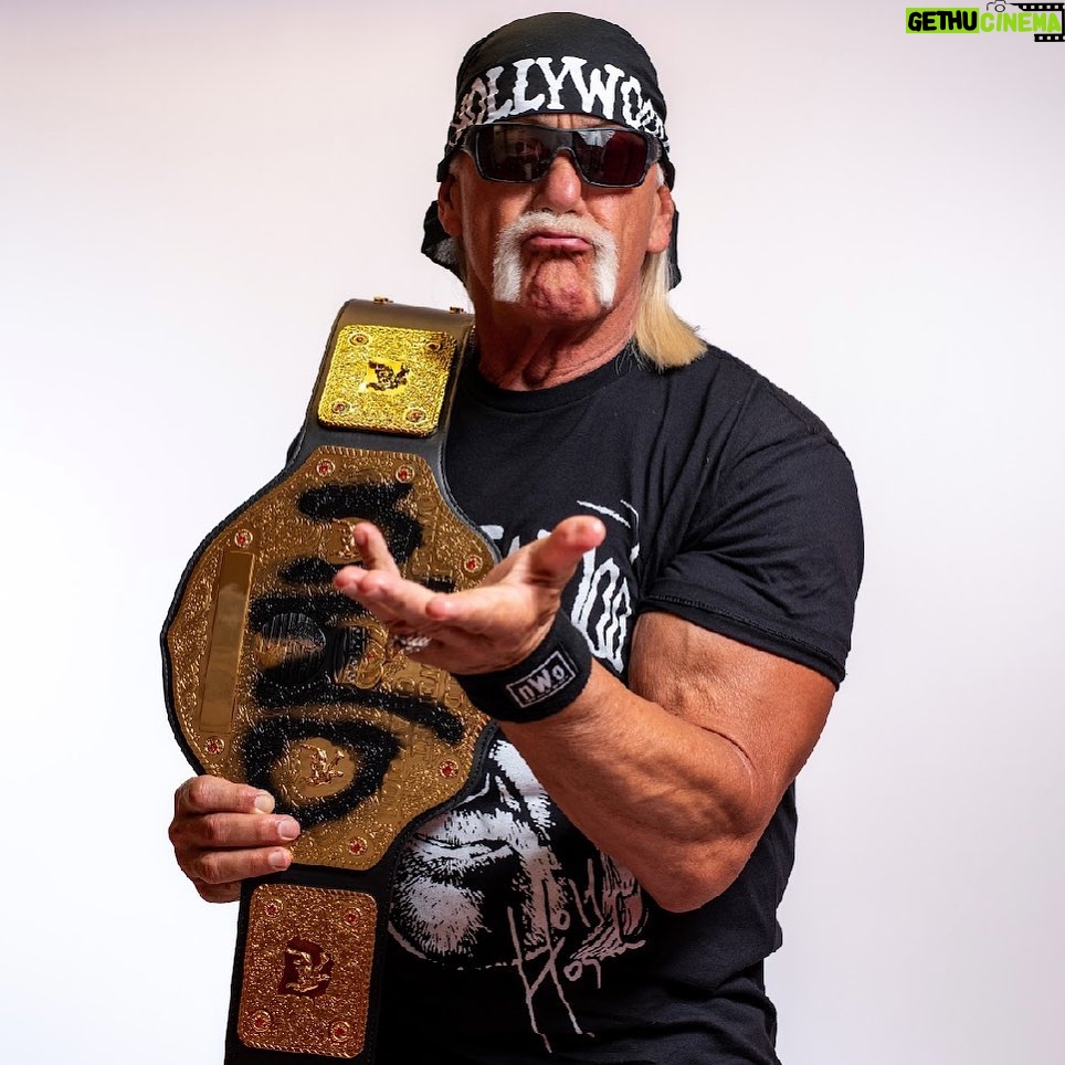 Hulk Hogan Instagram - I Still got some Hollywood Left in me 👊 Autographed Nwo Belts sale Is back @hogansbeachshop ‼️ (Link in bio) 🌐Link: https://hogansbeachshop.com/products/hollywood-hogan-signed-wcw-nwo-championship-belt-replica?_pos=3&_sid=d4cd3d7b9&_ss=r Hulk Hogan’s Wrestling Shop