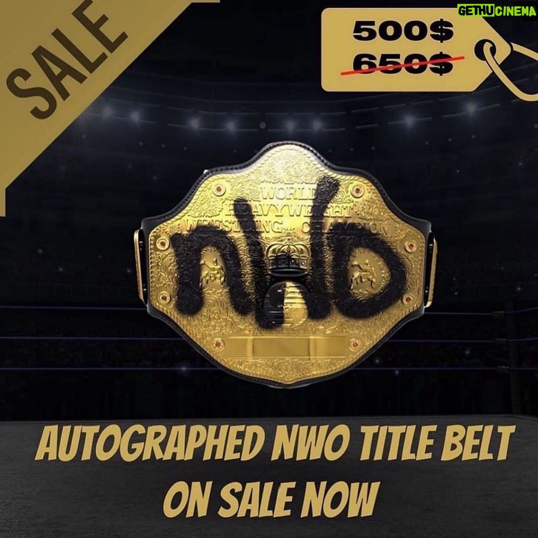 Hulk Hogan Instagram - @hogansbeachshop Nwo Belts sale Is back… (Limited) WCW NWO Hollywood Hogan Championship Title Belts Autographed On sale now until Friday… LIMITED QUANTITIES‼️ (Link in bio) 🌐Link: https://hogansbeachshop.com/products/hollywood-hogan-signed-wcw-nwo-championship-belt-replica?_pos=3&_sid=d4cd3d7b9&_ss=r Hulk Hogan’s Wrestling Shop