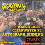 Hulk Hogan Instagram - March 18th, (2pm-5pm) @hogansbeachshop Clearwater, Fl Autograph Signing❗️Tickets are on sale now… (Link in bio) “LIMITED” 🌐Link: https://hogansbeachshop.com/products/march-18th-clearwater-fl-autograph-signing-hulk-hogan?variant=44469170405663 Hulk Hogan’s Wrestling Shop