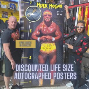 Hulk Hogan Instagram - 2 Discounted Autographed Life Size Poster 50% OFF Available online or in store Hogan's Beach Shop Only 2 Available… @hogansbeachshop 

🌐Link: https://hogansbeachshop.com/products/life-size-hulk-hogan-poster-signed