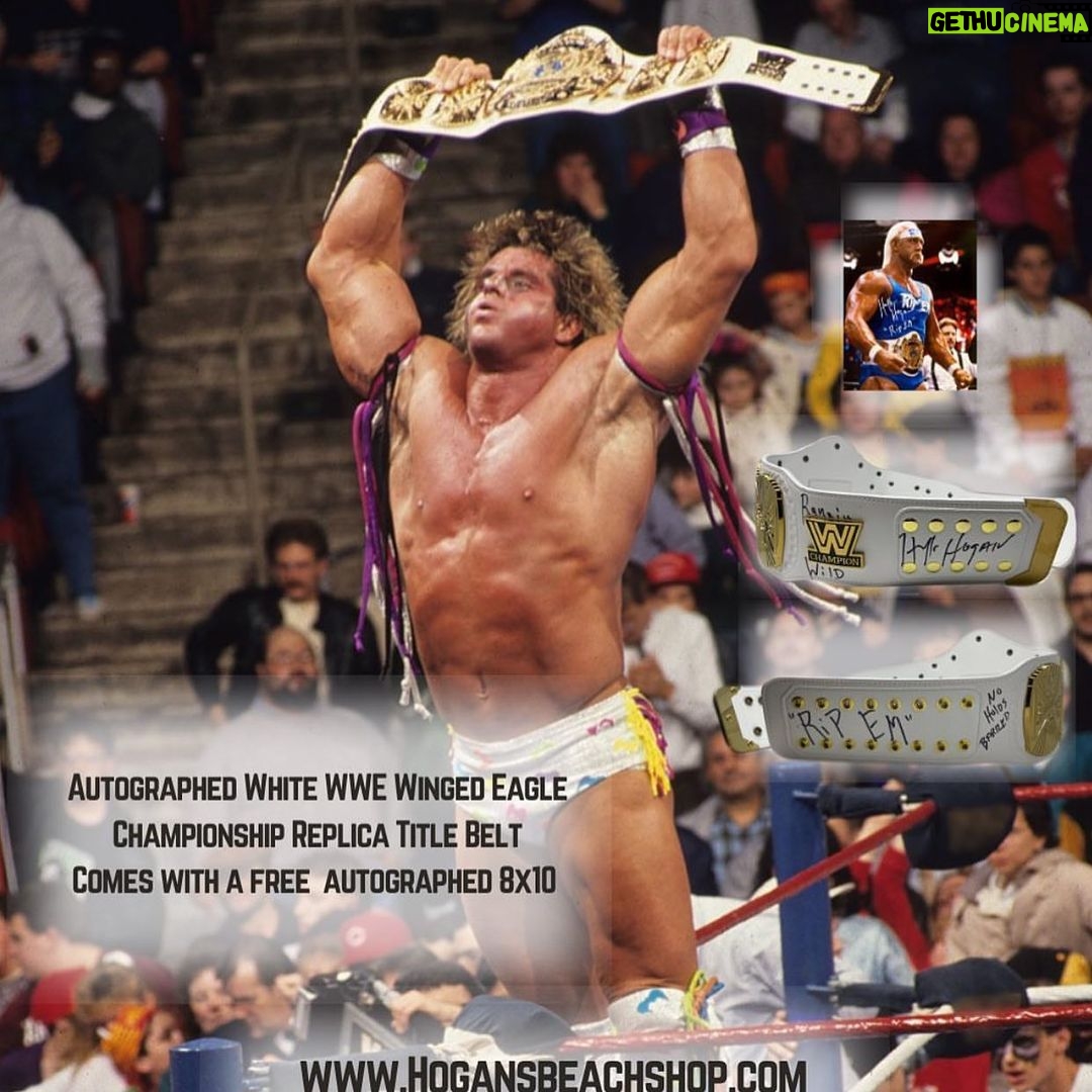 Hulk Hogan Instagram - Autographed White Wwe Winged Eagle Championship Belt Comes with a Free Autographed 8x10 and “No Holds Barred” Inscription On the belt! Available on our website or in store… 🌐Link: https://hogansbeachshop.com Hulk Hogan’s Wrestling Shop