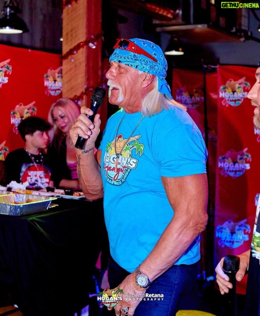 Hulk Hogan Instagram - We’re getting this party started at #hoganshangout #clearwaterbeach Monday night #karaoke brother!!!