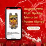 Hulk Hogan Instagram - 🚨 @hogansbeachshop Has (4) Left Original 1990 Titan Sports Immortal Hulk Hogan Posters Autographed On Sale Now 50% Off 😱Available Now… Color Of Signature May Vary! (Limited Quantity) - Weights Not included. (Link in bio) 🌐Link: https://hogansbeachshop.com/products/original-1990-titan-sports-immortal-poster