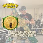 Hulk Hogan Instagram - 1984 BIG GREEN WWF HEAVYWEIGHT BELT AUTOGRAPHED ON SALE NOW! ✅ Includes: •Weighs 13Lbs •Real leather •Coa & Hologram •Free Signed 8x10 •Picture Me Holding it 🌐Link: https://hogansbeachshop.com/products/hulk-hogan-signed-wwf-big-green-championship-belt Hulk Hogan’s Wrestling Shop