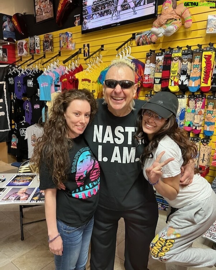 Hulk Hogan Instagram - Nasty boy Brian Knobbs will be at #hogansbeachshop from 12:00 to 5:00 today gettin Nasty taken pictures and signing autographs!!!