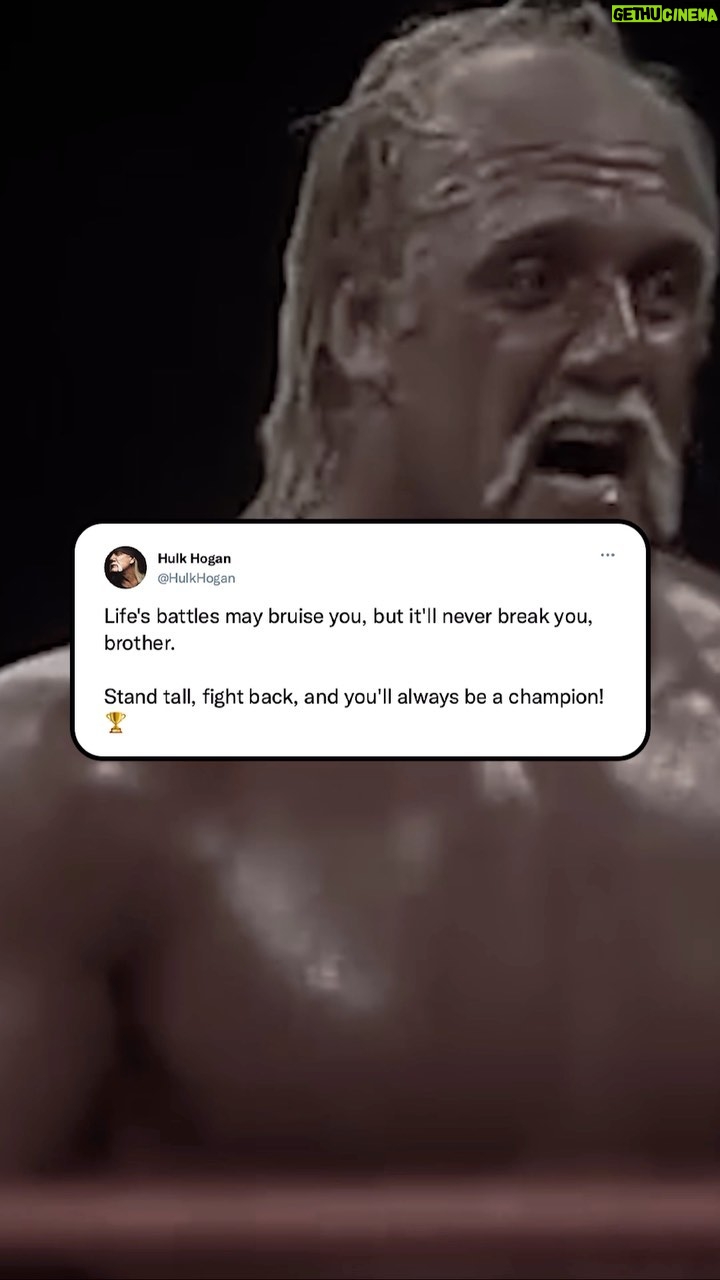 Hulk Hogan Instagram - There’s no such thing as ‘Impossible’ in the ring of life, only ‘I’m possible,’ Brother! 💪 Keep Going.