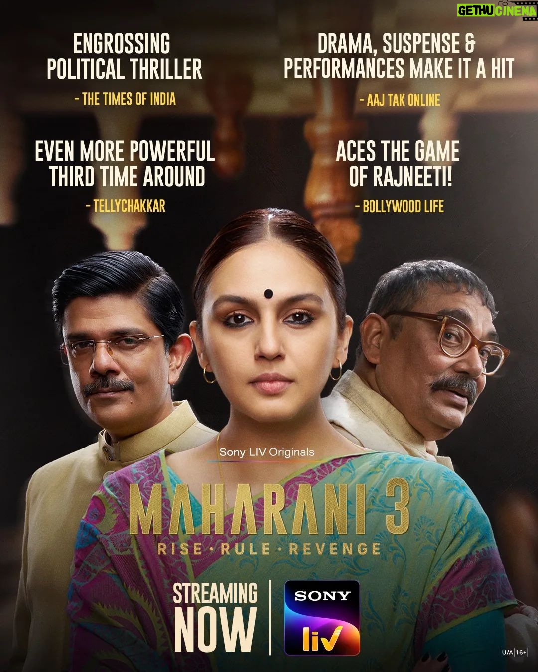 Huma Qureshi Instagram - Thank you for your unwavering support through Maharani’s journey! 🙌 #Maharani3 streaming now on SonyLIV. #MaharaniOnSonyLIV @sonylivindia @sonylivinternational @sirsubhashkapoor @iamhumaq @amit.sial @shah_sohum @dibyenduofficial @bhave.saurabh @vineetskumars @thepramodpathak @kantari_kanmani @sushilpandeyofficial @anujasatheofficial @jollynarenkumar @dkh09 @kangratalkies @umashankar.singh.7 #NandanSingh @mukeshchhabracc @castingchhabra @amoghdeshpande8 @kunalwalve @drsagargeetkar @rohitsharmacomposer @veerakapuree @singvikram.83 @mangeshdhakde @yatrikdave @ametvb @sanahkewal