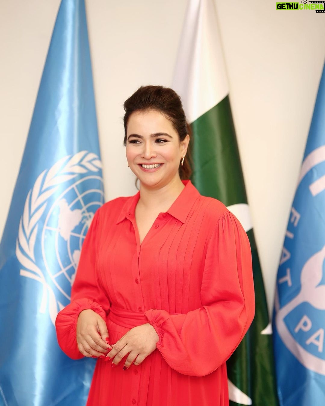 Humaima Malick Instagram - I was privileged to be a speaker at the World Food Day , organised by the Food and Agriculture Organization of the United Nations in Islamabad. Think of people who sleep hungry before wasting even a single grain of food. @fao @unitednations