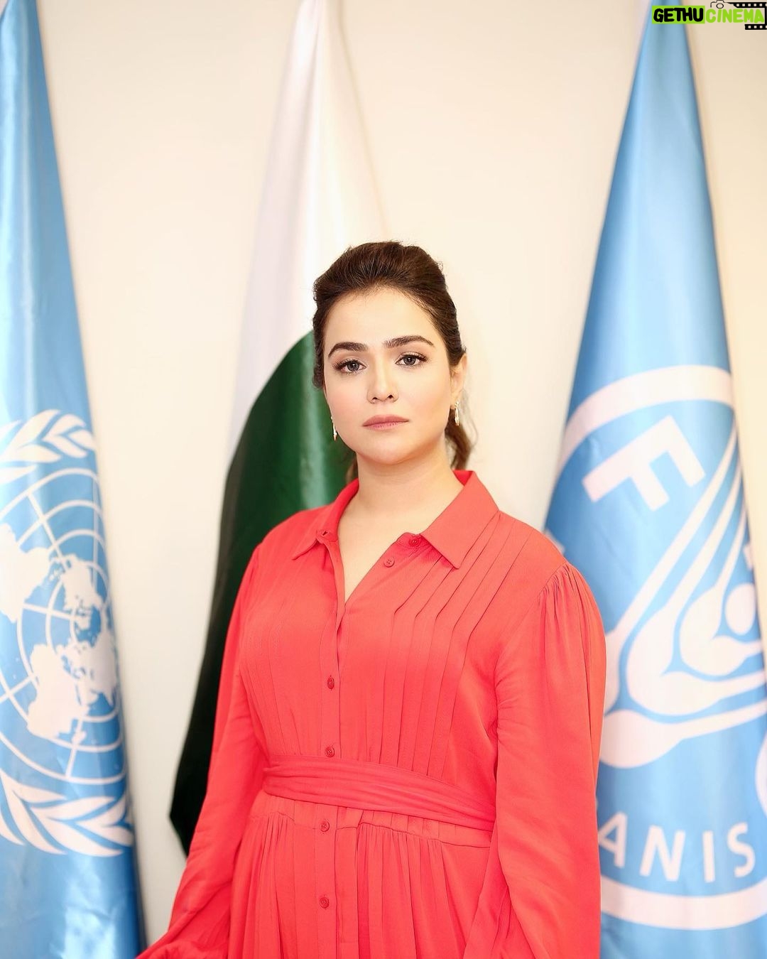 Humaima Malick Instagram - I was privileged to be a speaker at the World Food Day , organised by the Food and Agriculture Organization of the United Nations in Islamabad. Think of people who sleep hungry before wasting even a single grain of food. @fao @unitednations