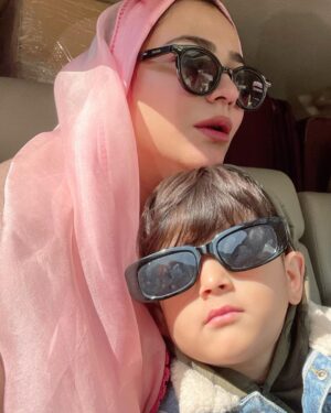 Humaima Malick Instagram - This little man have got my heart in him ❤️…. Let me write this for you so you can read it always and know this …. That no one else absolutely no one else can make me as happy as you can , I can spend hours just looking at your and thanking Allah to gave us you …. I love you the most and you are the topper in my love list Sultanam meri jaanam #saymashallah #awayfromevileyes #mayallahguideusright❤️