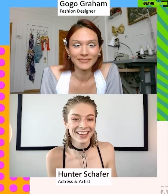 Hunter Schafer Instagram - got to talk to loml / one of my favorite designers: @gogograham for an episode of @adobe ‘s create change series <3 link in my story 🎀 #creativityforall #adobepartner #ad