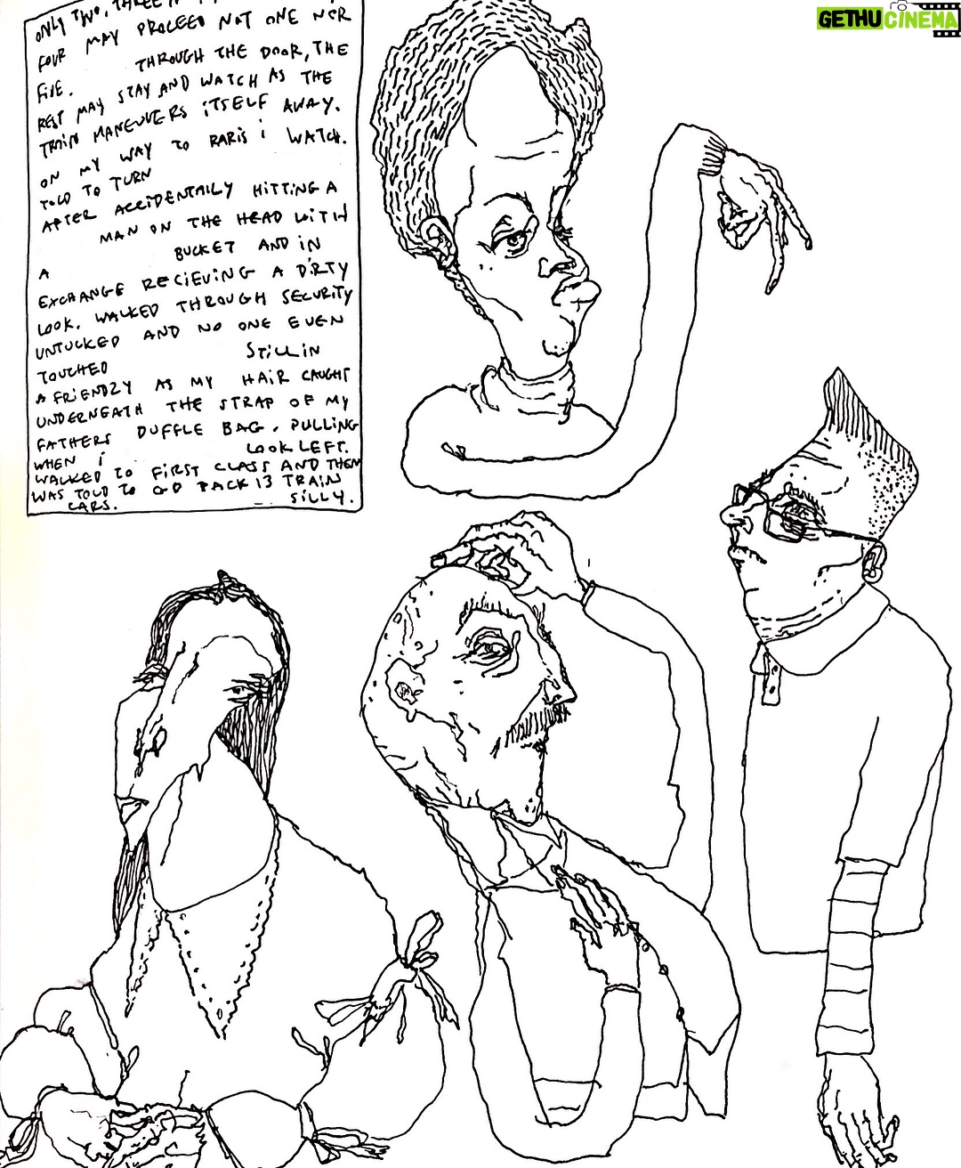 Hunter Schafer Instagram - inventory of sketches I've been doing in some lengthier castings and on trains all through out fashion month. may or may not have referenced ppl in my direct vicinity 🤷♀️#PFW starts tomorrow AKDHDKSF
