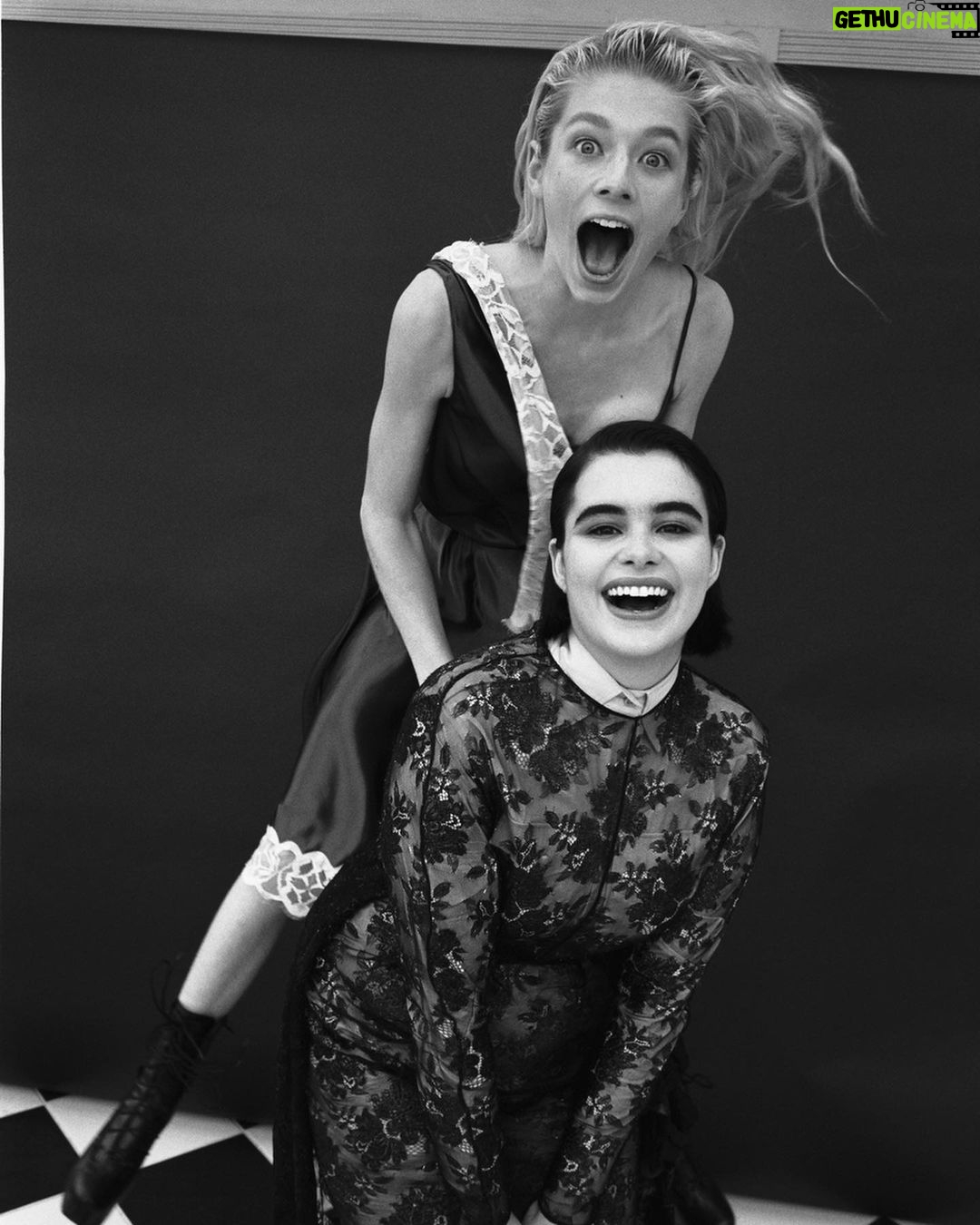 Hunter Schafer Instagram - my bb @barbieferreira and I being futch and alive (always, but in this moment) for @vmagazine photo: @cameronmccool styling: @seanknight make up: @emilychengmakeup hair: @_uncle__lee_