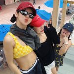 Hyoyeon Instagram - Today🤟🏻🤸🏼🤍 . #워터파크 다🐬 너무 신났어🎢 #오운완 Sunway Lagoon, Malaysia