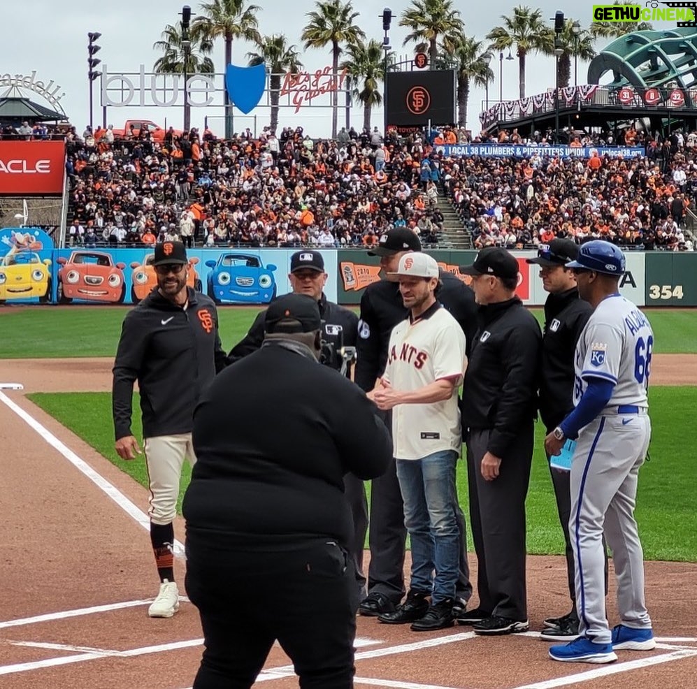 Ian Bohen Instagram - My first opening day at the home stadium @oraclepark rooting on the boys from the bay. @sfgiants for life #HumBaby Thanks to everyone for the wonderful day.