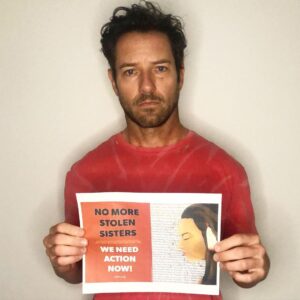 Ian Bohen Instagram - On some reservations, the murder rate of Indigenous women is 10x the national average. Enough is enough! We're wearing red to join @niwrc in honoring & calling for justice for missing & murdered Indigenous women & girls. Follow #MMIWGActionNow! Donate: niwrc.org/donate