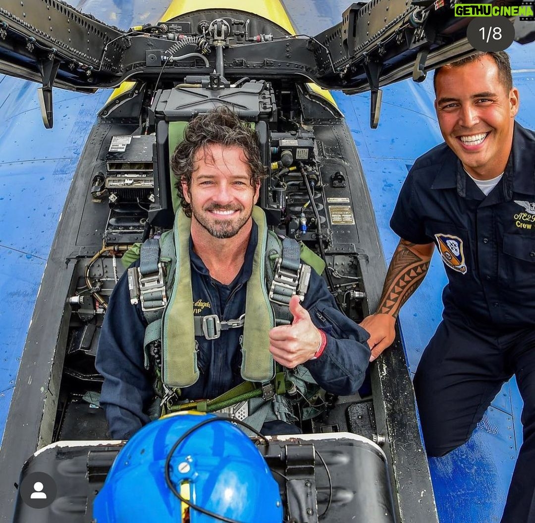 Ian Bohen Instagram - Since I was 10 this has been a dream of mine. The @usnavyblueangels @wingsoverhoustonairshow and especially @stephstricklen made this come true. I cannot begin to thank you enough. @navyblueangel7 “Push-Pop” and I turned and burned 7.6 G’s and got close to cracking the sound barrier. If you’re interested in the United States Military or aviation in general, check out what this group and other branches’ demo teams can show you. Videos to follow.