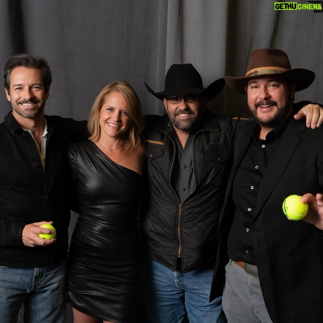 Ian Bohen Instagram - G.O.A.T.S Only to celebrate the Denver Tennis Club. Thanks to Johnny Mac, @gatorgabe @reamswesternoutfitters @utbarrett and @bourbonandbonfirefestival #tennis @usta