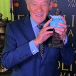 Ian McKellen Instagram – I was honoured to receive a special Olivier award last night. Photo by Tom McCormack